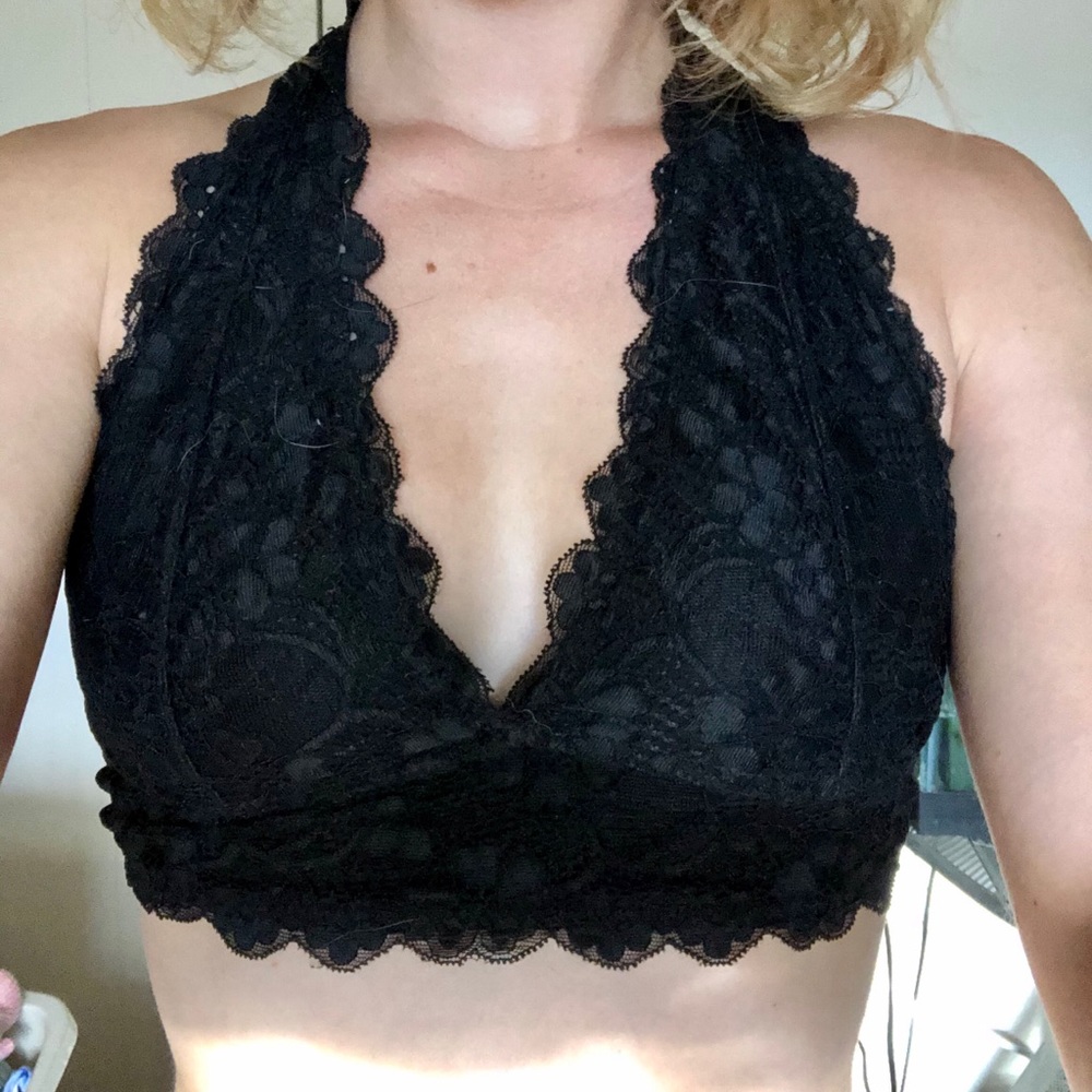 Black lace bralette